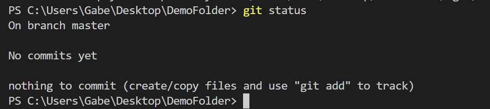 GIT status command