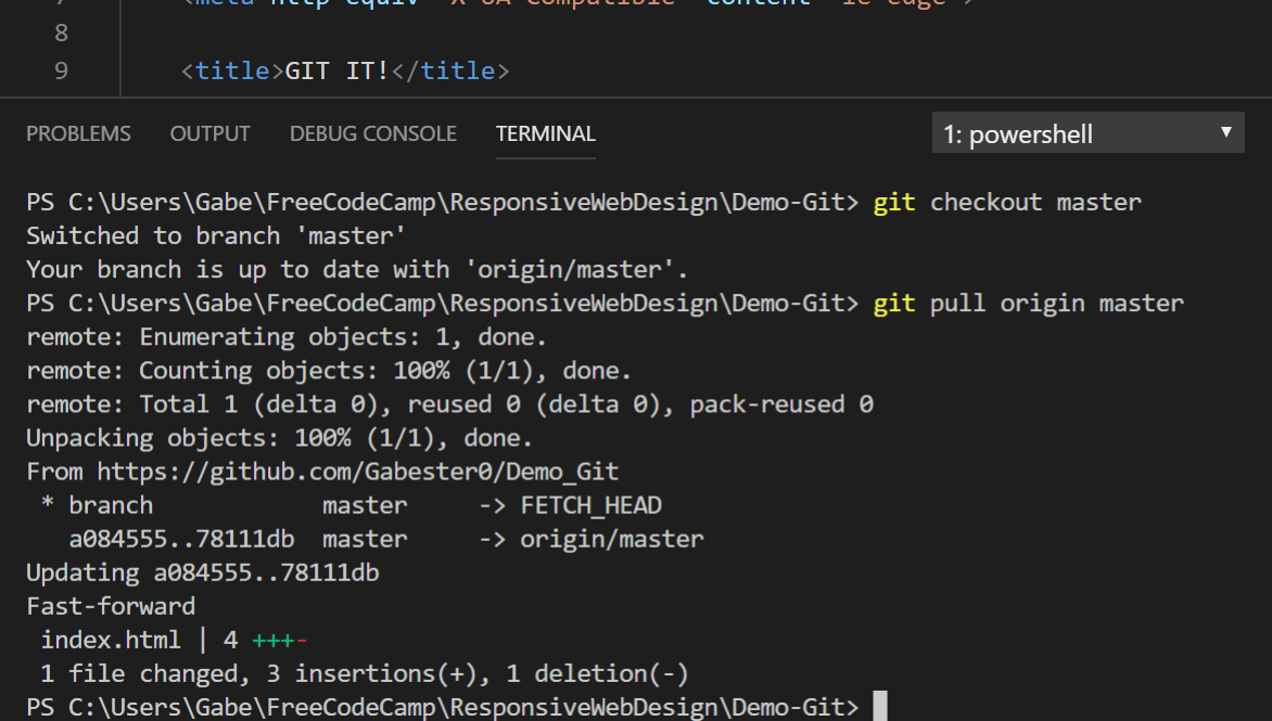 git pull origin master says no remote repository specified